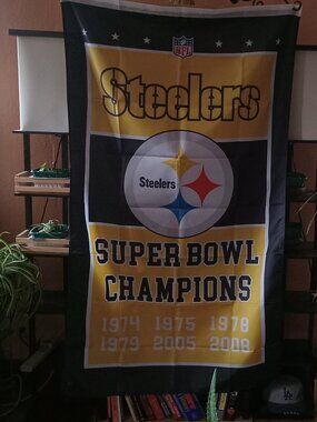 Pittsburgh Steelers Super Bowl Champion NFL 3X5 Feet Flag Banner Pole or Wall De